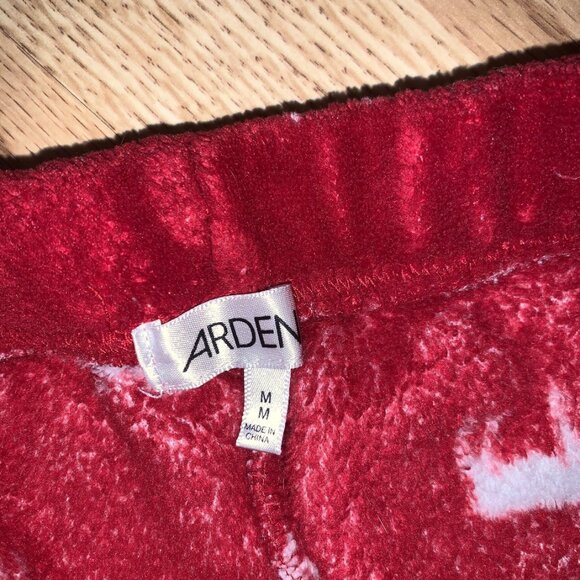 Ardene Fleece Red PJ Pants Pyjama Pants Size Medium - Picture 2 of 2